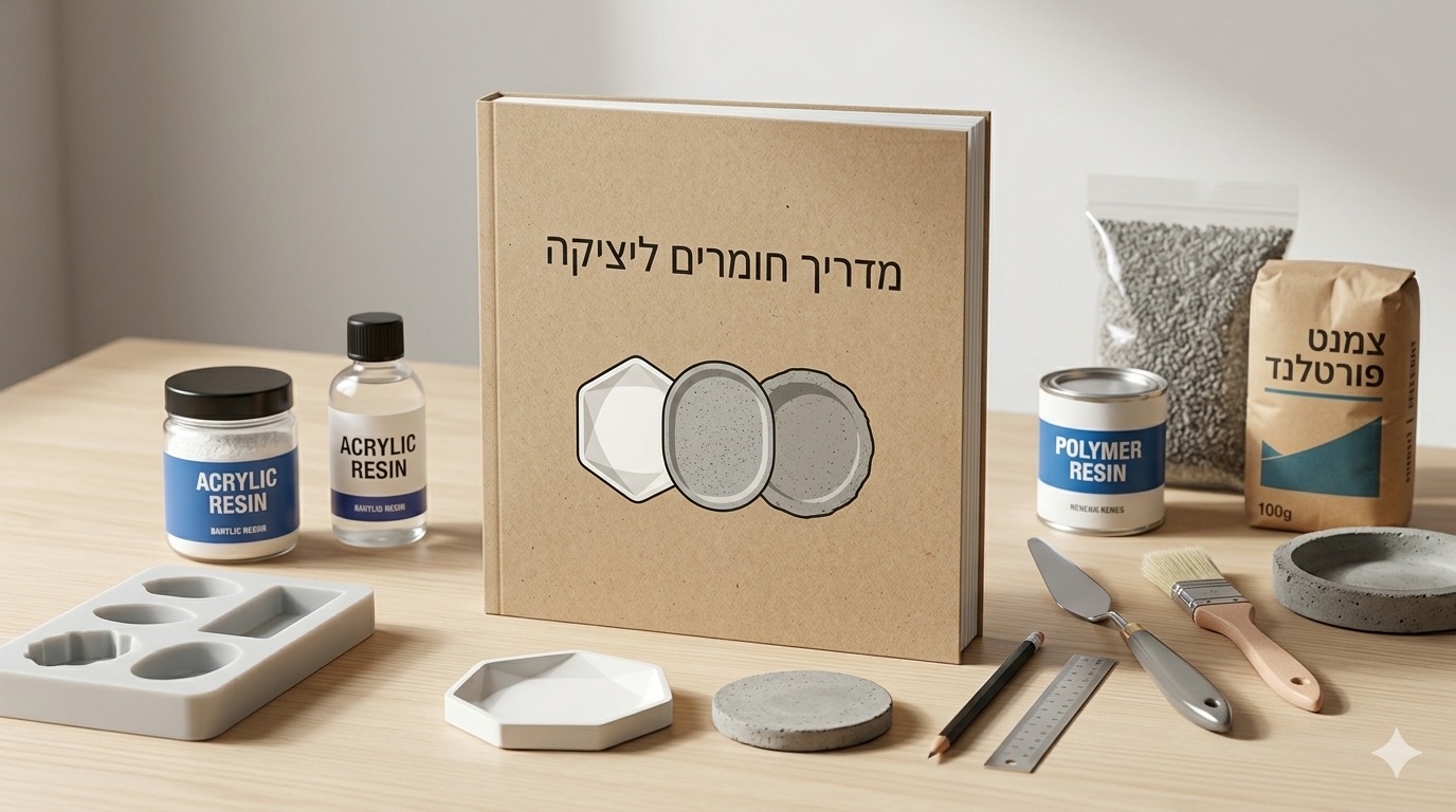 מדריך חומרים חינמי - סוף לבלבול בטון/גבס/פולימר